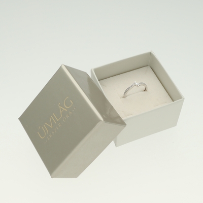 Fehér arany gyűrű 51-es méret (B49392)